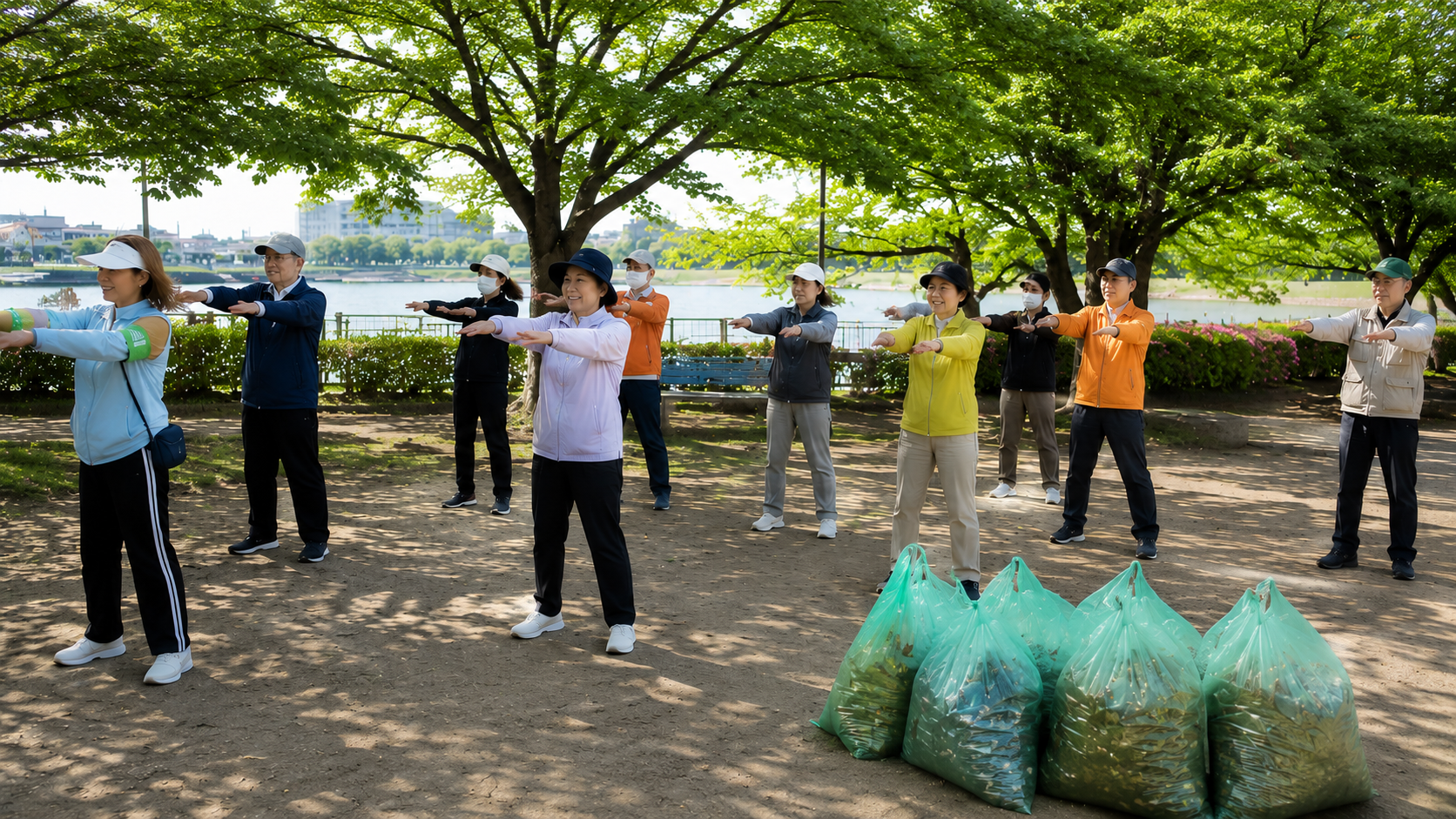 朝の公園と団地に広がる健康とぬくもりの時間 〜一緒に体を動かし、心まで軽くなるHBC活動〜
